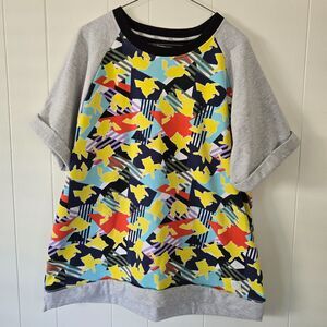 Poke'mon Center Graphic Shirt Raglan Graphic SS Uni-Sex Pikachu Sweat shtTee 2XL